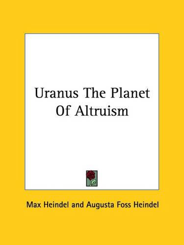 Cover image for Uranus the Planet of Altruism