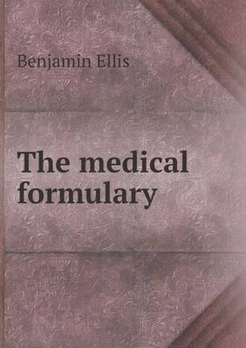 Cover image for The medical formulary