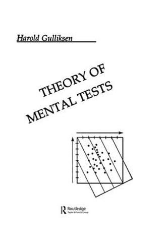 Cover image for Theory of Mental Tests