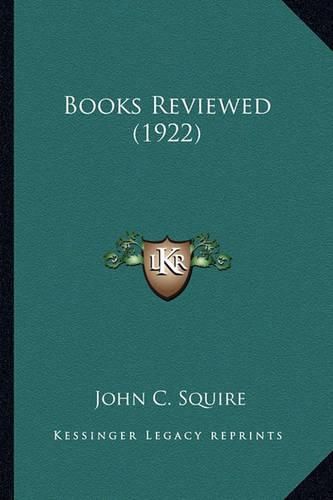 Books Reviewed (1922) Books Reviewed (1922)