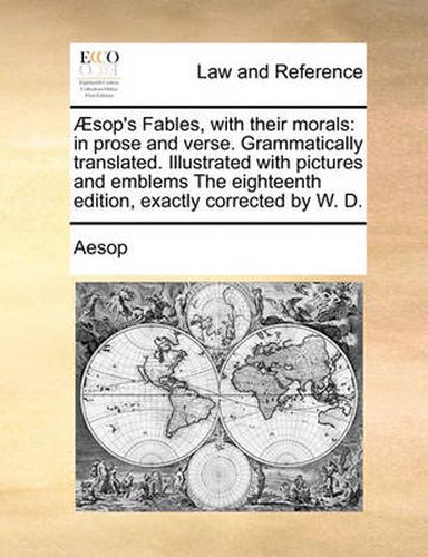 Cover image for Sop's Fables, with Their Morals