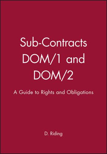 Cover image for Sub-contracts DOM/1 and DOM/2