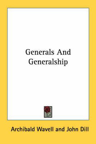 Cover image for Generals and Generalship