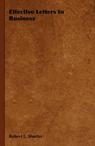 Cover image for Effective Letters in Business