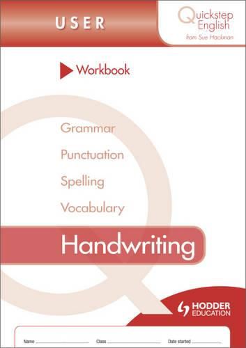 Cover image for Quickstep English Workbook Handwriting User Stage