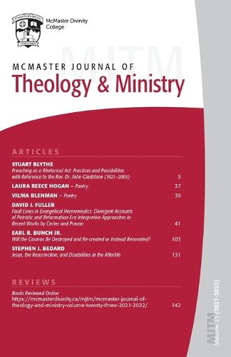 Cover image for McMaster Journal of Theology and Ministry