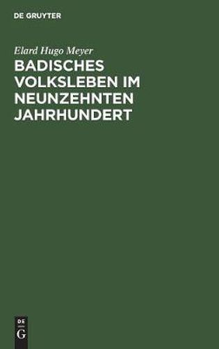 Badisches Volksleben im neunzehnten Jahrhundert