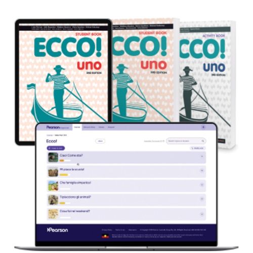 Cover image for Ecco! uno Student Book, eBook, Digital Hub and Activity Book