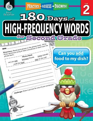 Cover image for 180 Days of High-Frequency Words for Second Grade: Practice, Assess, Diagnose