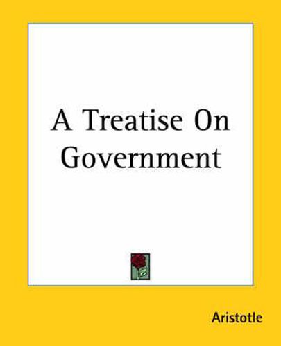 Cover image for A Treatise On Government