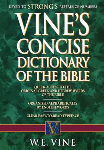 Cover image for Vine's Concise Dictionary of Old and New Testament Words