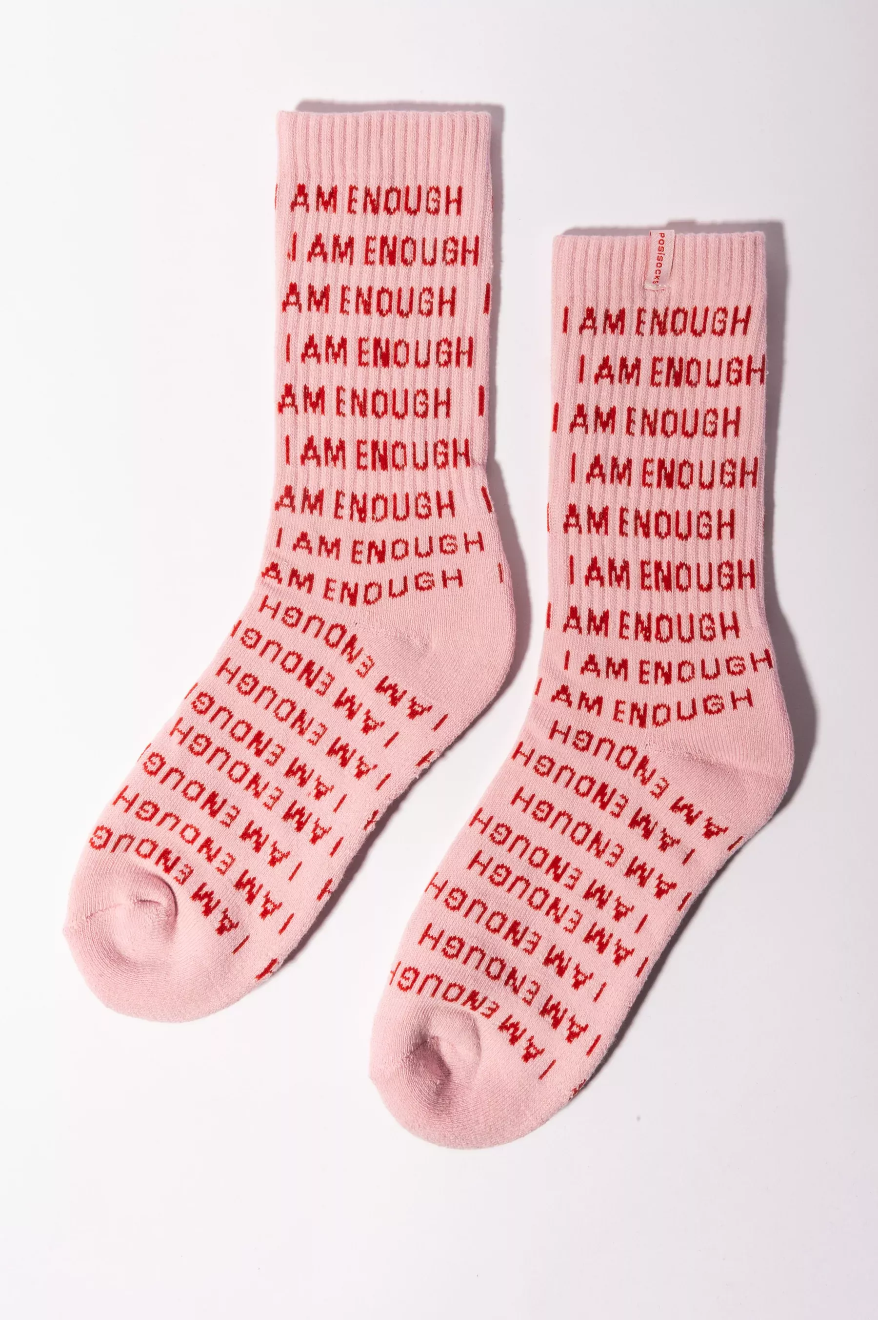 Blush I am Enough - Ladies Crew Socks