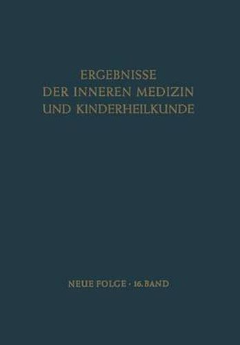 Ergebnisse der Inneren Medizin und Kinderheilkunde: Neue Folge