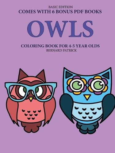 Cover image for Coloring Book for 4-5 Year Olds (Owls)