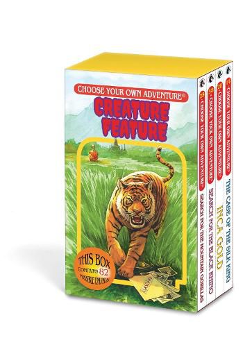 Cover image for Choose Your Own Adventure 4-Book Boxed Set Creature Feature Box (the Case of the Silk King, Inca Gold, Search for the Black Rhino, Search for the Mountain Gorillas)