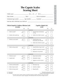 Cover image for The Capute Scales Scoring Sheets