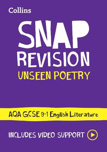 AQA Unseen Poetry Anthology Revision Guide: Ideal for Home Learning, 2022 and 2023 Exams