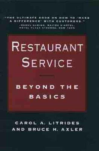 Cover image for Restaurant Service: Beyond the Basics