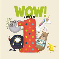 Cover image for WOW! You're One birthday book