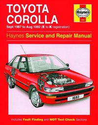 Cover image for Toyota Corolla Service And Repair Manual: 87-92