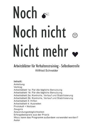 Cover image for Noch-Noch nicht-Nicht mehr: Verhaltenstraining - Selbstkontrolle