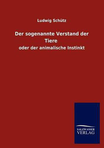 Cover image for Der Sogenannte Verstand Der Tiere