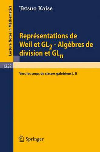 Cover image for Representation De Weil Et Gl2 - Algebres De Divisio