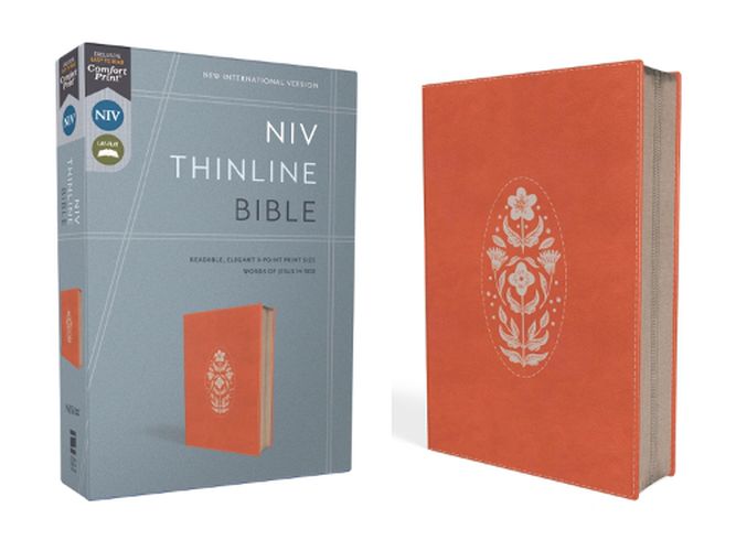 NIV, Thinline Bible, Leathersoft, Coral, Zippered, Red Letter, Comfort Print