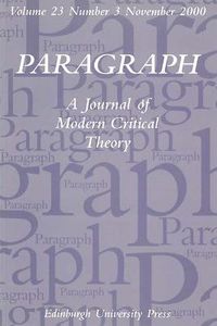 Cover image for Revisiting the Scene of Writing: New Readings of Cixous: Paragraph Volume 23, Issue 3