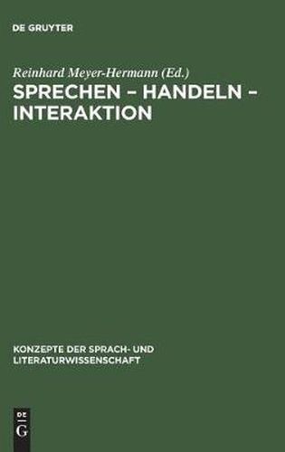 Cover image for Sprechen - Handeln - Interaktion