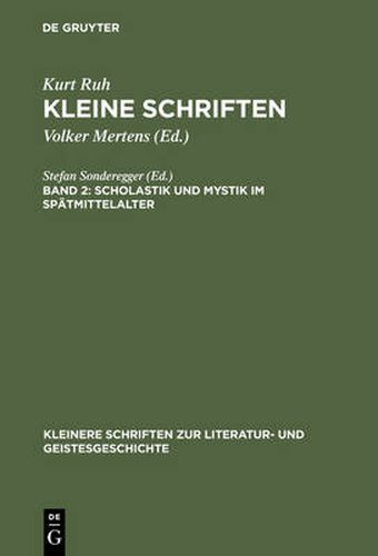 Cover image for Scholastik und Mystik im Spatmittelalter