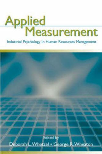 Cover image for Applied Measurement: Industrial Psychology in Human Resources Management