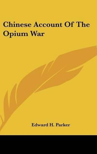 Cover image for Chinese Account of the Opium War