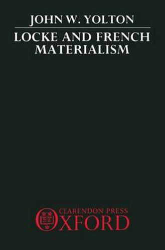 Cover image for Locke and French Materialism