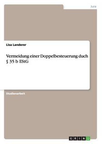 Cover image for Vermeidung Einer Doppelbesteuerung Duch 35 B Estg