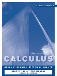 Cover image for Calculus - Single Variable: Student Study and Solutions Companion