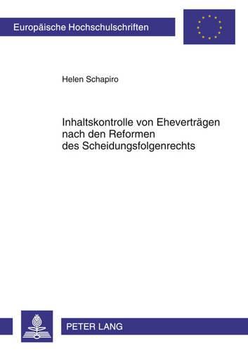 Cover image for Inhaltskontrolle Von Ehevertraegen Nach Den Reformen Des Scheidungsfolgenrechts