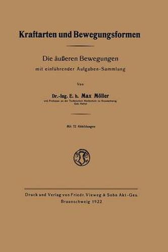 Cover image for Kraftarten Und Bewegungsformen: Die AEusseren Bewegungen Mit Einfuhrender Aufgaben-Sammlung