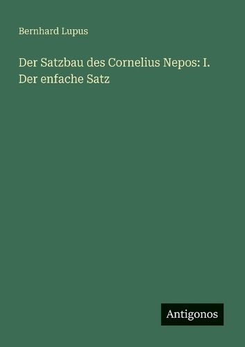 Cover image for Der Satzbau des Cornelius Nepos