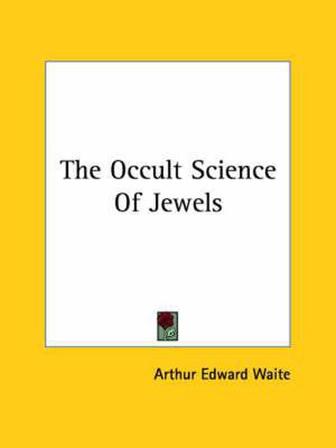 Cover image for The Occult Science of Jewels