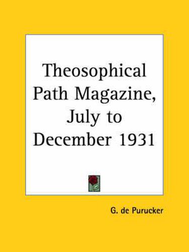 Cover image for Theosophical Path Magazine (July to December 1931)