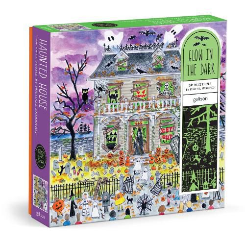 Cover image for Michael Storrings Haunted House 500 Piece Glow in the Dark Puzzle