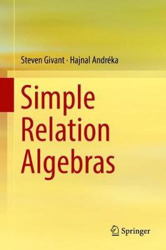 Cover image for Simple Relation Algebras
