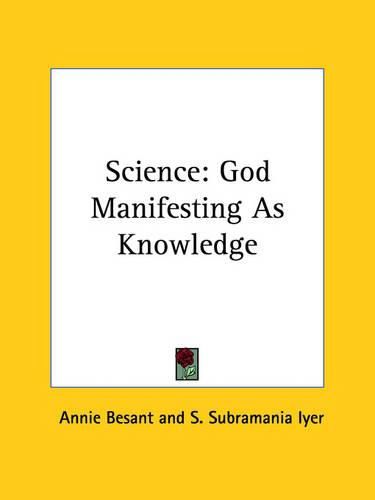 Cover image for Science: God Manifesting as Knowledge