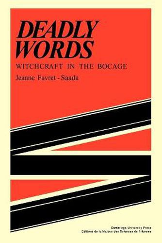 Cover image for Deadly Words: Witchcraft in the Bocage