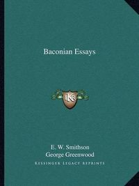 Cover image for Baconian Essays