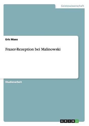 Cover image for Frazer-Rezeption Bei Malinowski