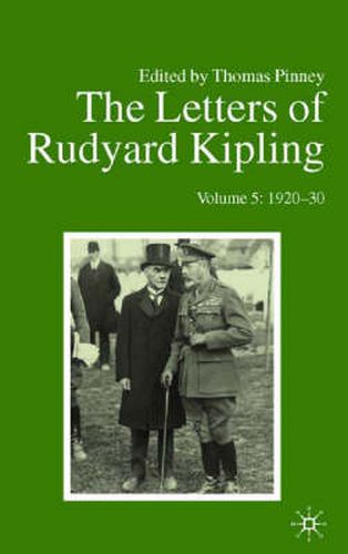 Cover image for LETTERS RUDYARD KIPLING VOL 5 1920-30