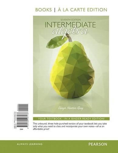 Cover image for Intermediate Algebra