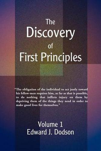 Cover image for The Discovery of First Principles: Volume 1